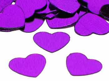 Heart Confetti, Purple Available by the Pound or Packet